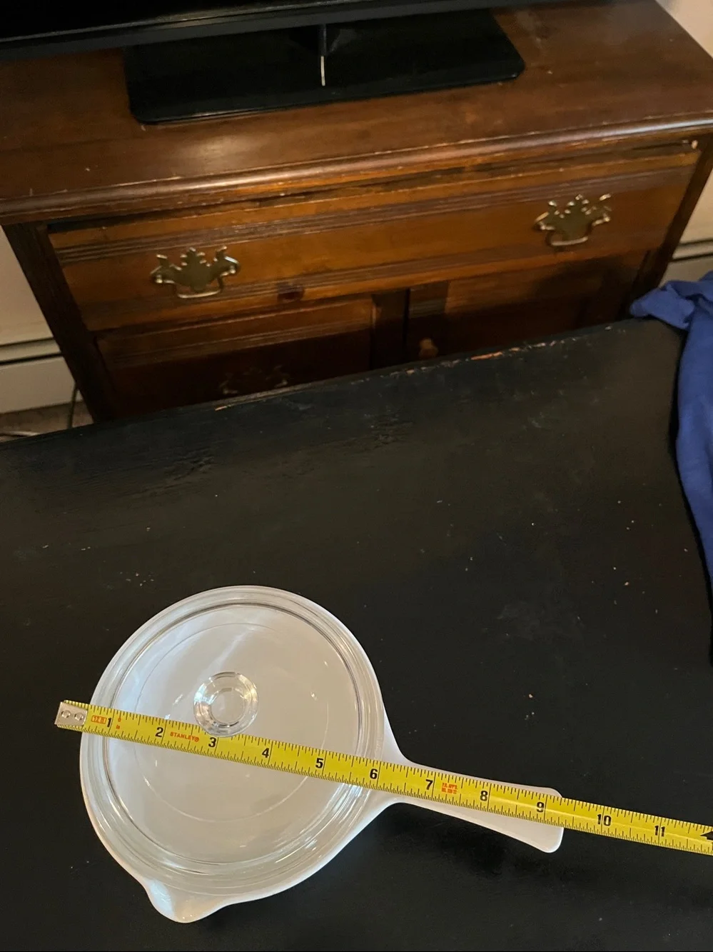 Vintage Corningware Winter White Saucepan with pyrex Glass lid